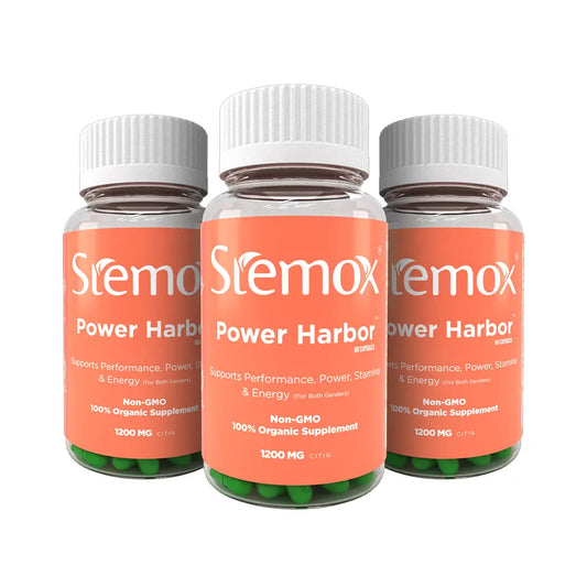 Bundle of three Stemox Power Harbor 1200MG bottles for comprehensive detox support